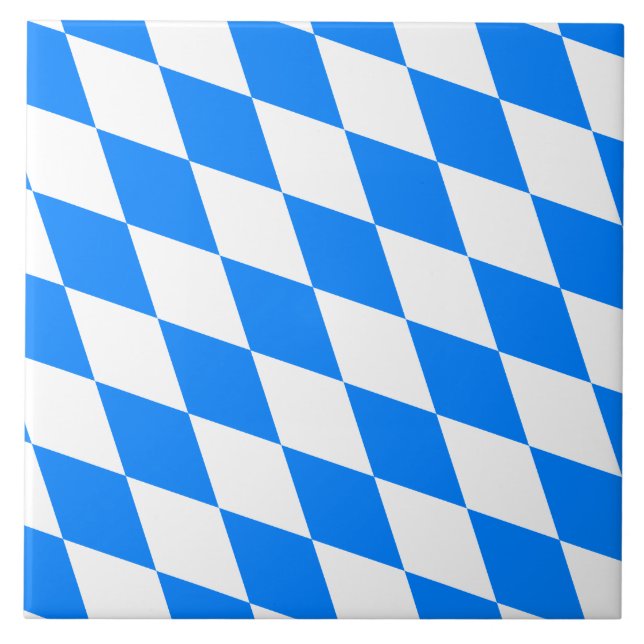 Flag of Bavaria Ceramic Tile (Front)