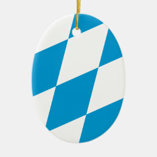Flag of Bavaria, GERMANY Ceramic Ornament
