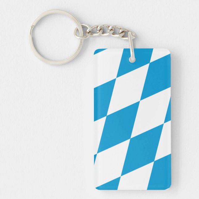 Flag of Bavaria, GERMANY Keychain (Front)