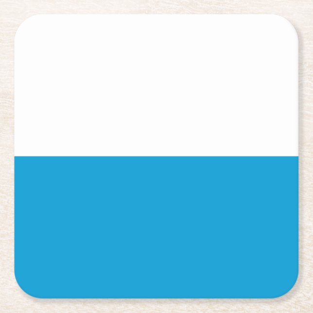 Flag of Bavaria Square Paper Coaster (Front)