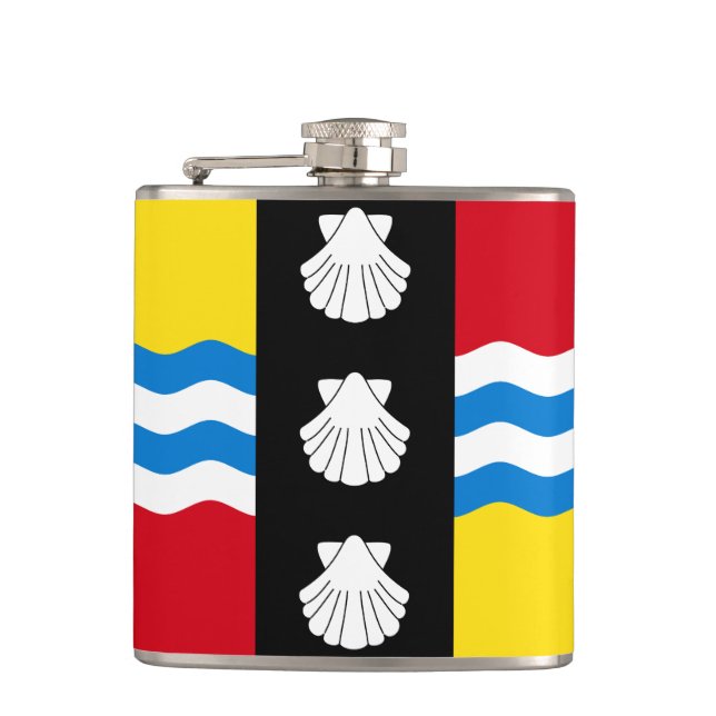 Flag of Bedfordshire Hip Flask (Front)