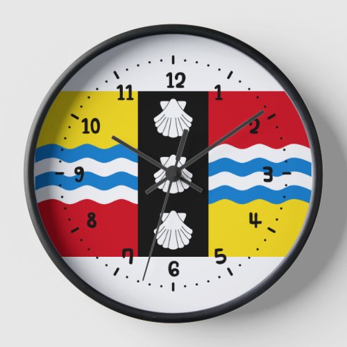 Flag of Bedfordshire Square Wall Clock