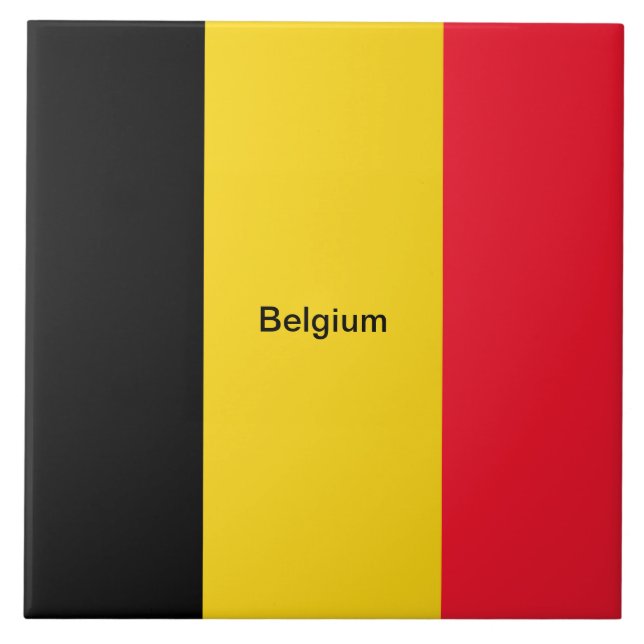 Flag of Belgium Ceramic Tile (Front)
