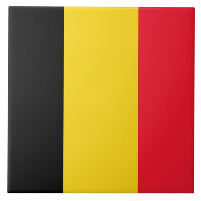 Flag of Belgium Ceramic Tile (Front)