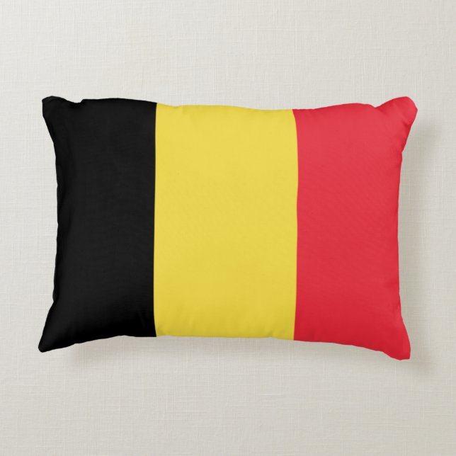 Flag of Belgium custom design Accent Pillow (Back)
