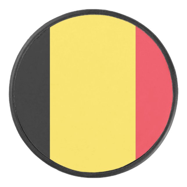 Flag of Belgium Hockey Puck (Front)