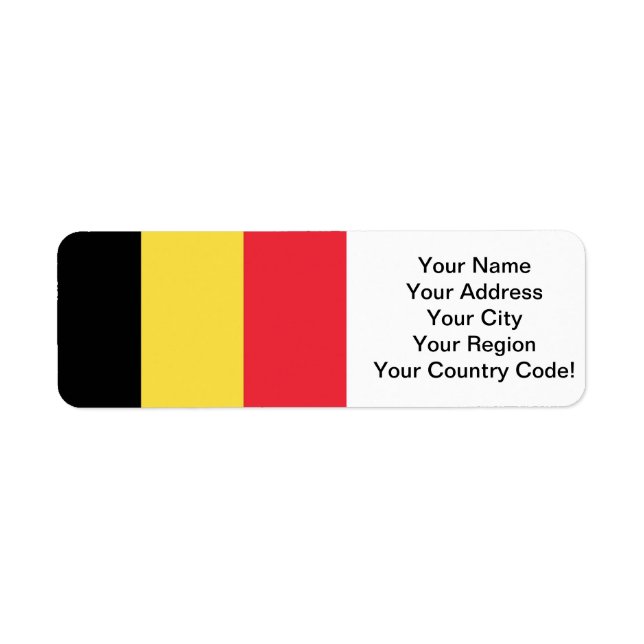Flag of Belgium Label (Front)