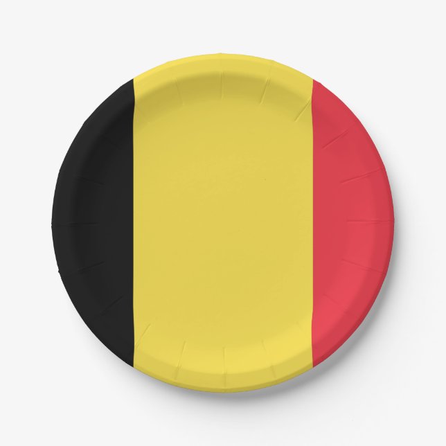 Flag of Belgium Paper Plates (Front)