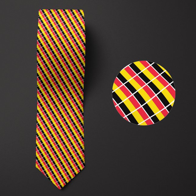 Flag of Belgium Pattern Neck Tie (Creator Uploaded)