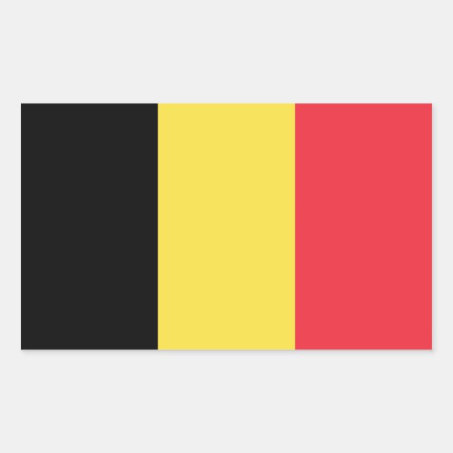 Flag of Belgium Rectangular Sticker (Front)
