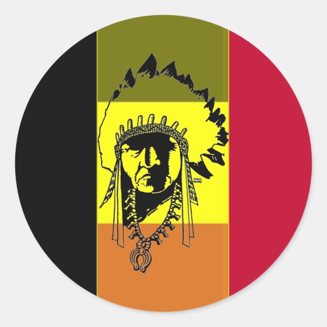 Flag Of Belgium Striped Indian Sticker (Front)