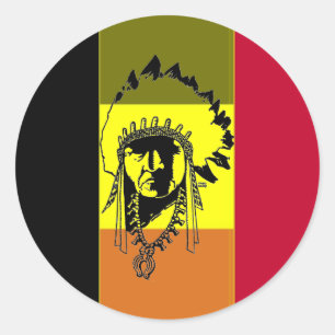 Flag Of Belgium Striped Indian Sticker