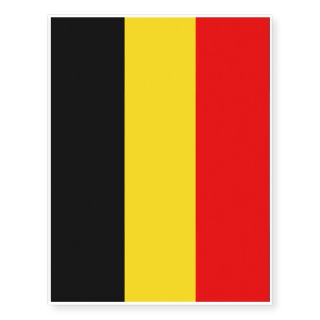 Flag of Belgium Temporary Tattoos (Front)