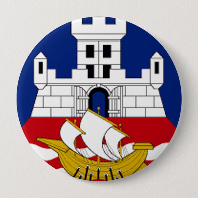 Flag of Belgrade Pinback Button (Front)