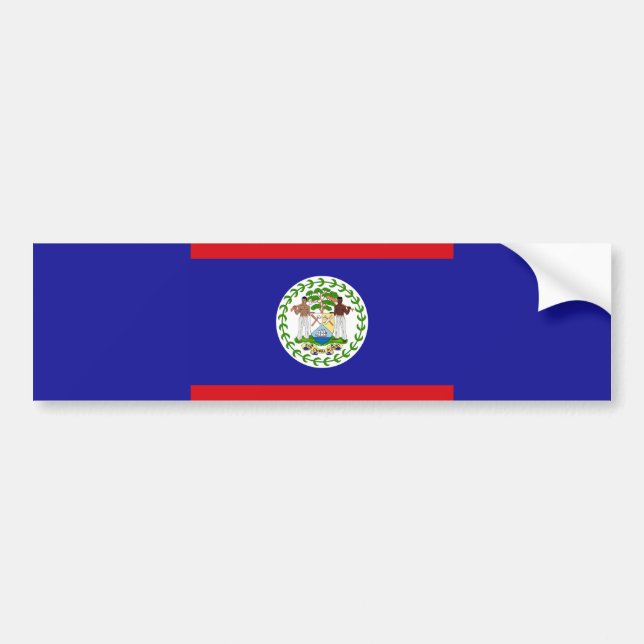 Flag of Belize Bumper Sticker (Front)