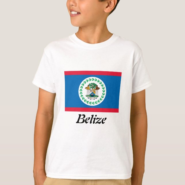 Flag of Belize Girls T-Shirt (Front)