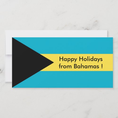 Flag of Belize Happy Holidays from Bahamas Holiday Card
