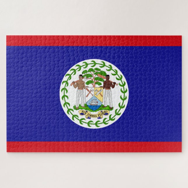 Flag of Belize Jigsaw Puzzle (Horizontal)