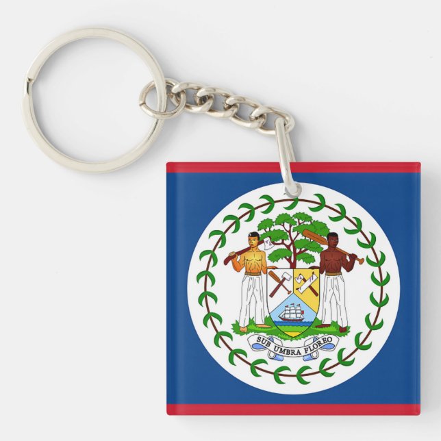 Flag of Belize Keychain (Front)
