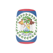 Flag of Belize Minx Nail Art Flag of Belize Minx Nail Art