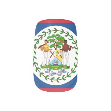 Flag of Belize Minx Nail Art