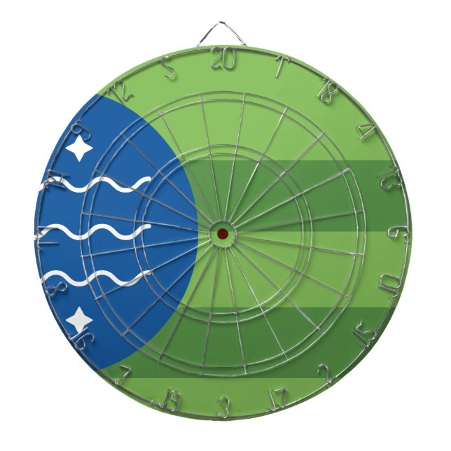 Flag of Bellingham, Washington Dart Board (Front)