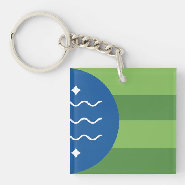 Flag of Bellingham, Washington Keychain (Front)