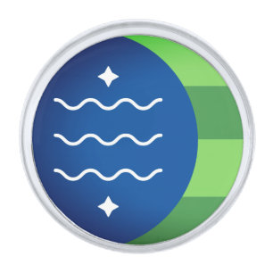 Flag of Bellingham, Washington Silver Finish Lapel Pin