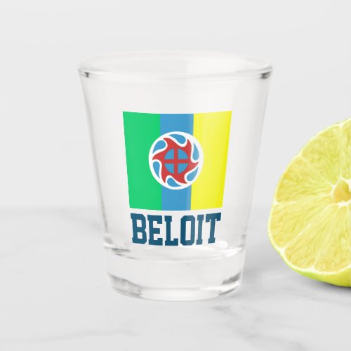 Flag of Beloit Wisconsin Shot Glass