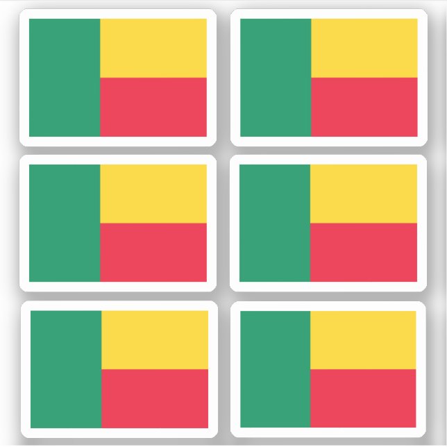 Flag of Benin - a collection Stickers (Front)