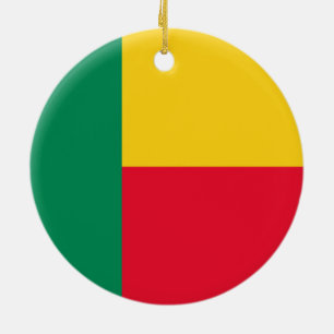 Flag of Benin (Africa) Ceramic Ornament