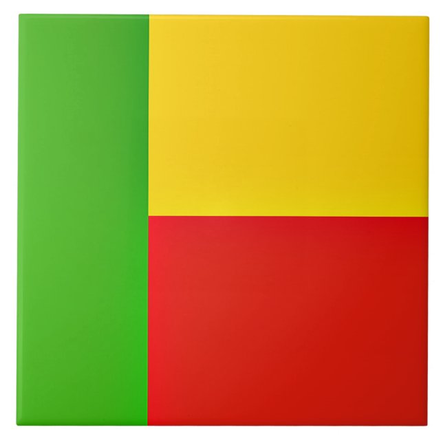 Flag of Benin Ceramic Tile (Front)