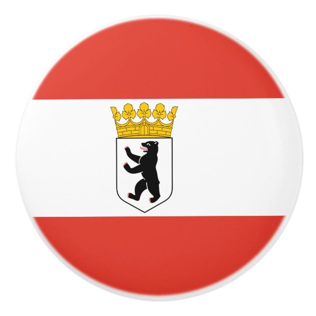 Flag of Berlin Ceramic Knob (Front)