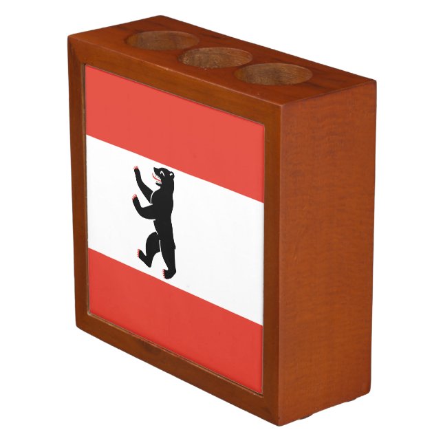 Flag of Berlin Desk Organizer (Angled)