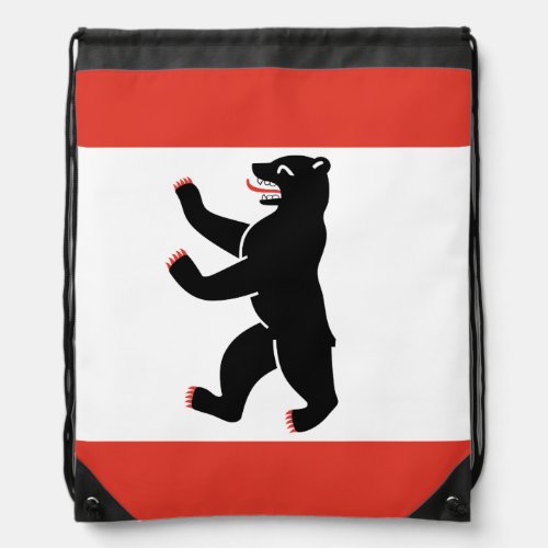 Flag of Berlin Drawstring Bag