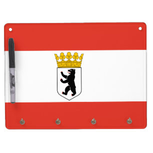 Flag of Berlin Dry Erase Board With Keychain Holde