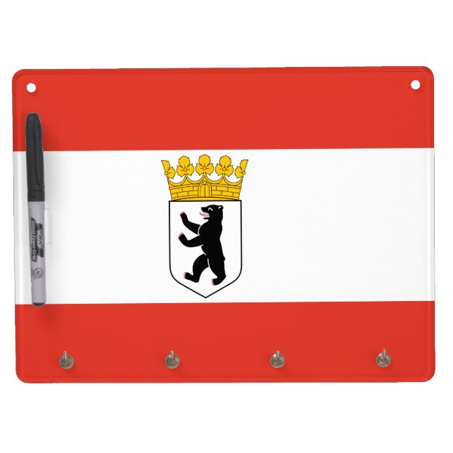 Flag of Berlin Dry Erase Board With Keychain Holde (Front)