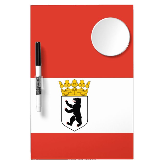 Flag of Berlin Dry Erase Board With Mirror (Front)