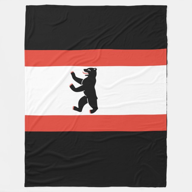 Flag of Berlin Fleece Blanket (Front)