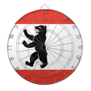 Flag of Berlin (German City) Dart Board
