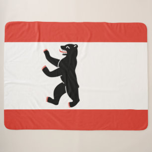 Flag of Berlin (German City) Sherpa Blanket