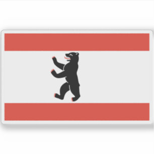 Flag of Berlin, Germany Sticker