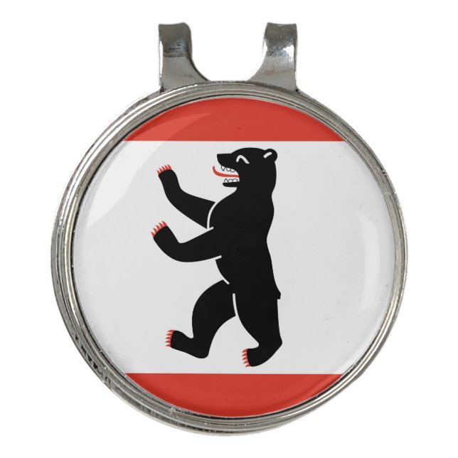 Flag of Berlin Golf Hat Clip (Front)