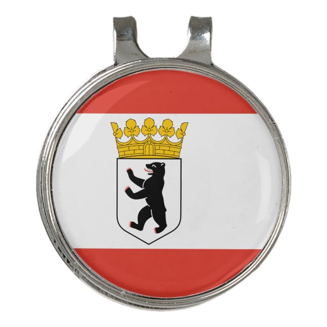 Flag of Berlin  Golf Hat Clip (Front)