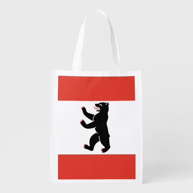 Flag of Berlin Grocery Bag (Front)