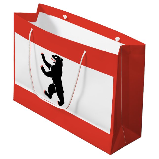 Flag of Berlin Large Gift Bag (Front Angled)