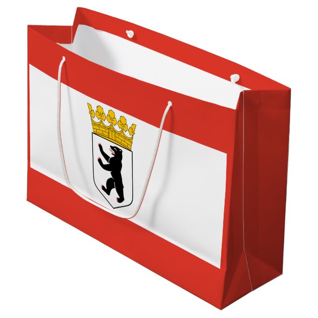 Flag of Berlin Large Gift Bag (Front Angled)