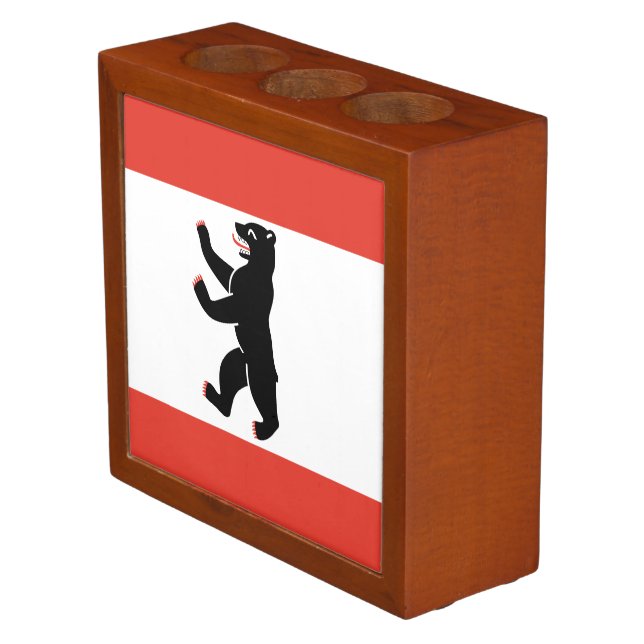 Flag of Berlin Pencil/Pen Holder (Angled)