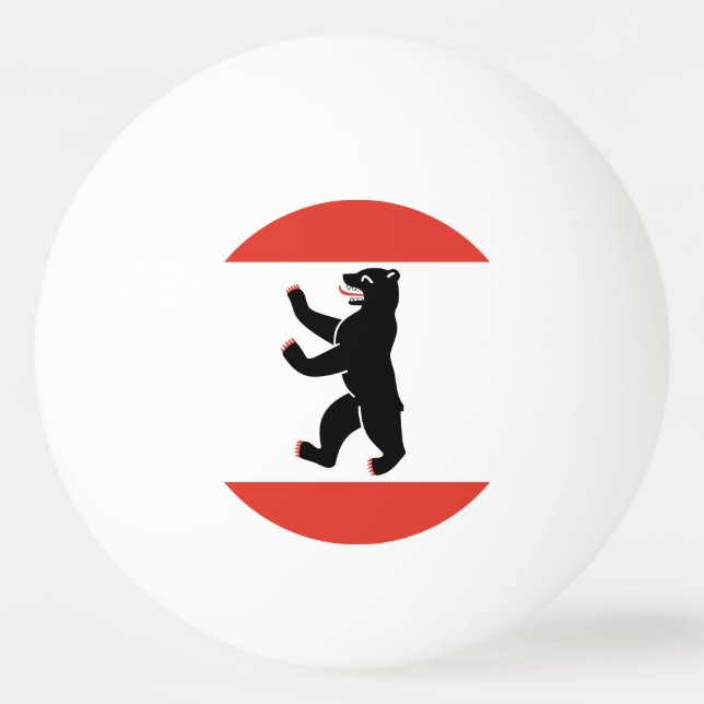 Flag of Berlin Ping-Pong Ball (Front)