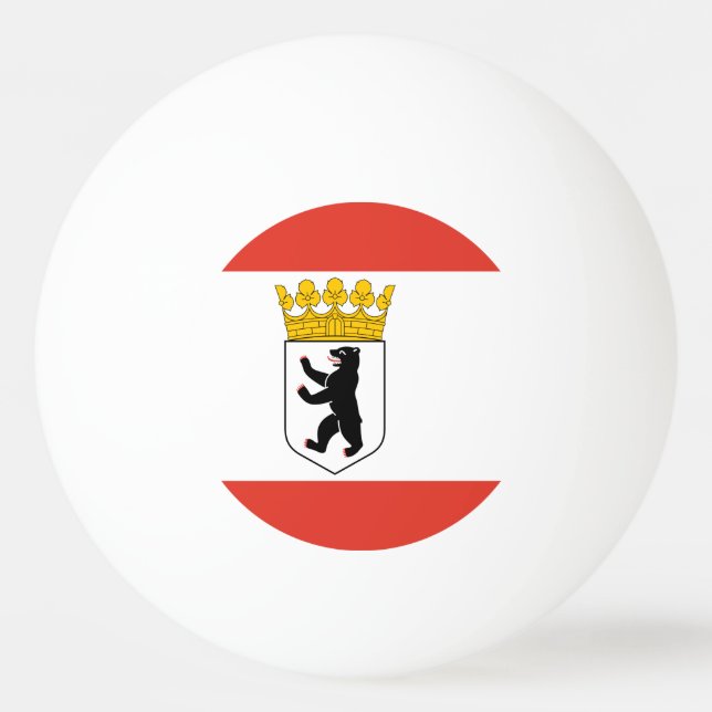 Flag of Berlin Ping-Pong Ball (Front)